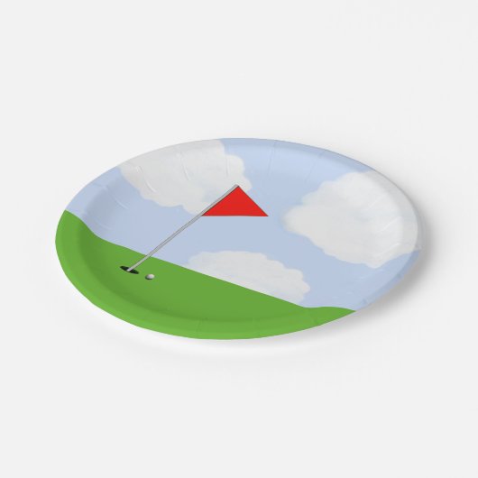 Golf Party Papieren Bordje (Gekanteld)