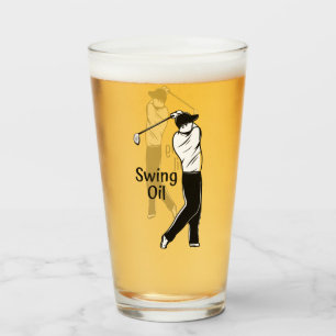 Golf Party Swing Oil Beer Glas