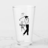 Golf Party Swing Oil Beer Glas (Voorkant)