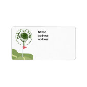 Golf Party Time op golfbaan Etiket (Voorkant)