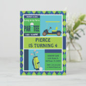 Golf Party Uitnodiging - Golf Verjaardag Gepersona (Staand voorkant)