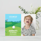 Golf Party-uitnodigingen met foto Kaart (Staand voorkant)