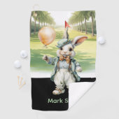 Golf Pasen met golfbaan achtergrond Golfhanddoek (Insitu)