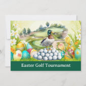 Golf Pasen naar golfer FEEST uitnodiging (Voorkant)
