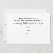 Golf Pasen naar golfer FEEST uitnodiging (Achterkant)