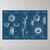  Golf Patent Poster 1 Cyanograph (Voorkant)