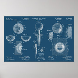  Golf Patent Poster 1 Cyanograph