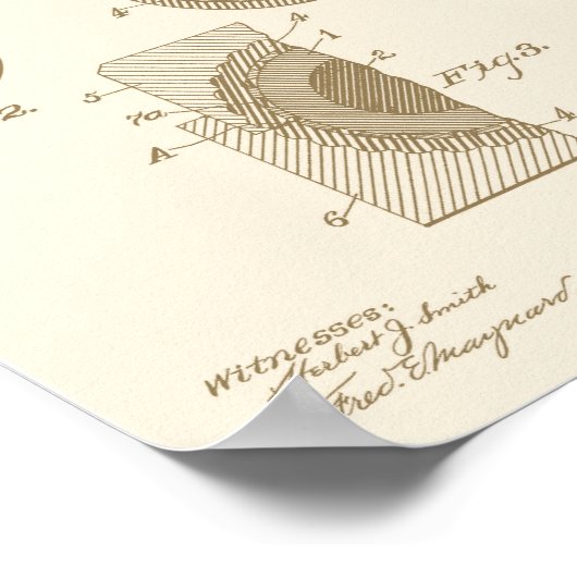  Golf Patent Poster 1 Sepia (Hoek)