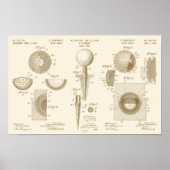  Golf Patent Poster 1 Sepia (Voorkant)