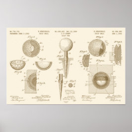  Golf Patent Poster 1 Sepia