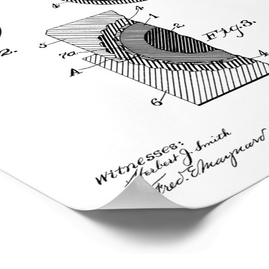 Golf Patent Poster 1 Zwart-wit (Hoek)