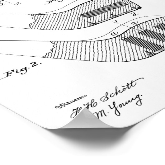  Golf Patent Poster 2 Black op White (Hoek)