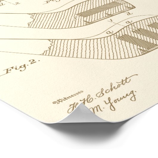 Golf Patent Poster 2 Sepia (Hoek)