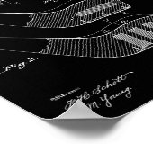 Golf Patent Poster 2 White op Black (Hoek)