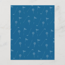 Golf Patroonpapier - Blauw Golfpatroon
