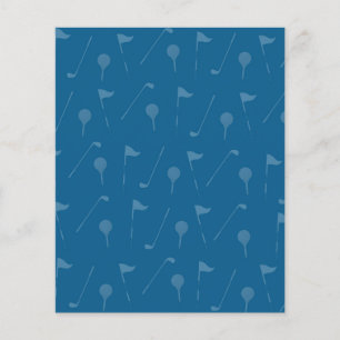 Golf Patroonpapier - Blauw Golfpatroon
