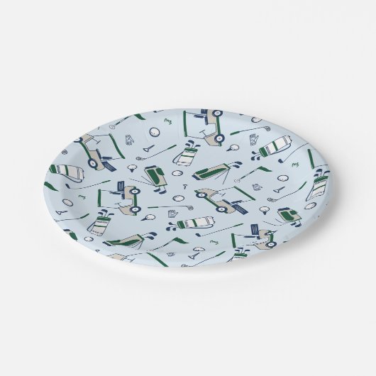 Golf Patroonpapier Borden Papieren Bordje (Gekanteld)