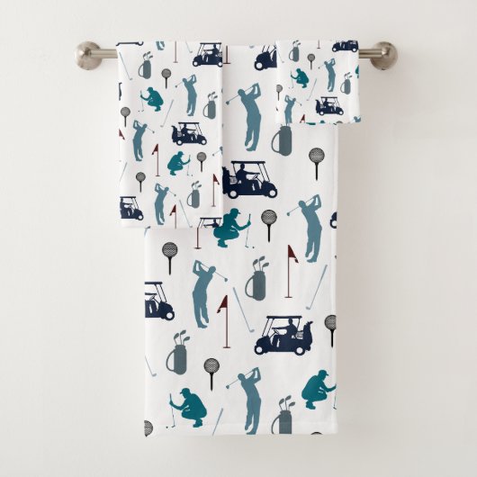 Golf Pattern Bad Handdoek (Insitu)