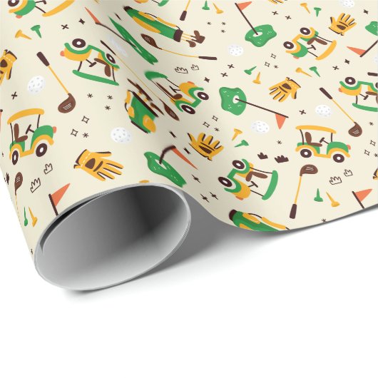 Golf Pattern Cadeaupapier (Rol Hoek)