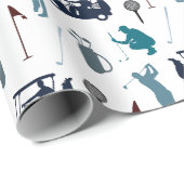 Golf Pattern Cadeaupapier (Rol Hoek)