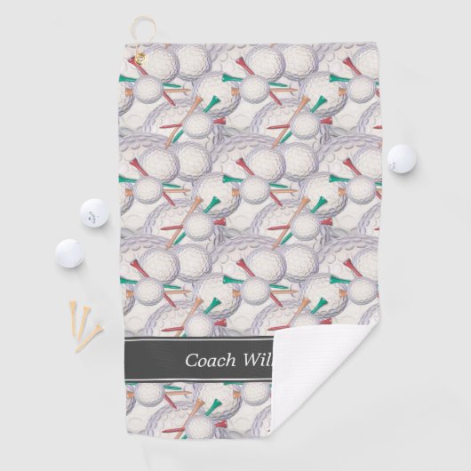 Golf Pattern Personalized Golfhanddoek (Insitu)