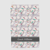 Golf Pattern Personalized Golfhanddoek (Voorkant)