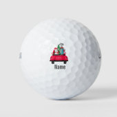 Golf Penguin golfer met golfkarretkerst Golfballen (Voorkant)