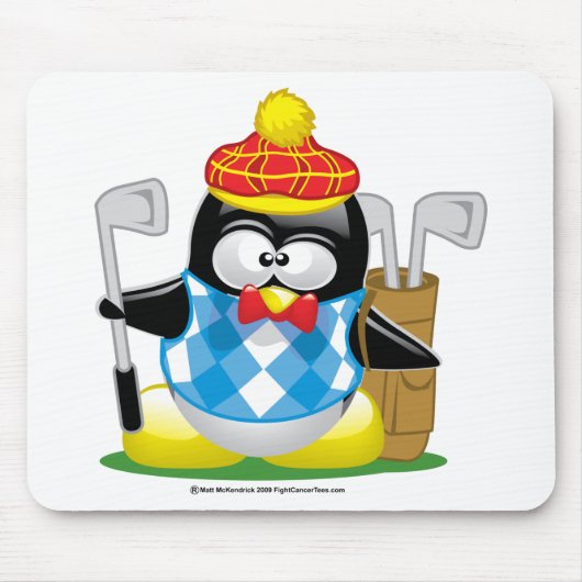 Golf Penguin Muismat (Voorkant)
