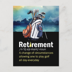 Golf Pensioen definitie voor golfer Briefkaart
