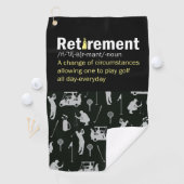 Golf Pensioen definitie voor golfer Golfhanddoek (Insitu)