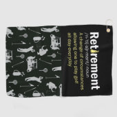 Golf Pensioen definitie voor golfer Golfhanddoek (Horizontaal)