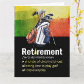 Golf Pensioen definitie voor golfer Kaart (Gele Bloem)