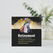 Golf Pensioen definitie voor golfer Kaart (Staand voorkant)