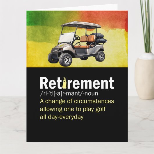 Golf Pensioen definitie voor golfer Kaart (Voorkant)