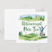 Golf pensioen golfer uitnodiging (Voorkant / Achterkant)