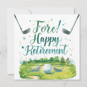 Golf Pensioen met bal op groen Kaart