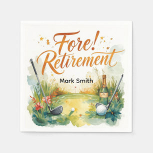 Golf Pensioen met bal op groen Servet