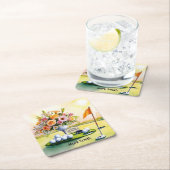 Golf Pensioen met golf thema Kartonnen Onderzetters (Insitu)