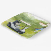 Golf Pensioen met golf thema Papieren Bordje (Gebogen)