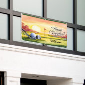 Golf Pensioen met golfbaan en golfernaam Spandoek (Buitenkant Gebouw)