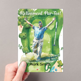 GOLF PENSIOEN Pensioen, Ontspannen & ParTee voor g Acryl Uitnodigingen
