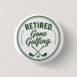 Golf Pensioen thema voor golfer Ronde Button 3,2 Cm