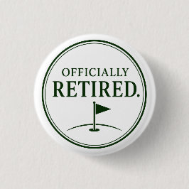 Golf Pensioen thema voor golfer Ronde Button 3,2 Cm