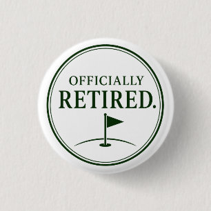 Golf Pensioen thema voor golfer Ronde Button 3,2 Cm