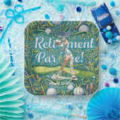 Golf pensioen voor golfer papieren bordje (Feest)