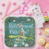 Golf pensioen voor golfer papieren bordje (Feest)