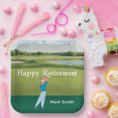 Golf pensioen voor golfer papieren bordje (Feest)
