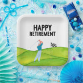 Golf pensioen voor golfer papieren bordje (Feest)