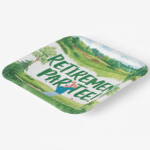 Golf pensioen voor golfer papieren bordje (Gebogen)