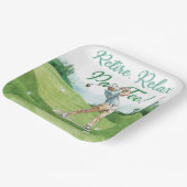 Golf pensioen voor golfer papieren bordje (Gebogen)